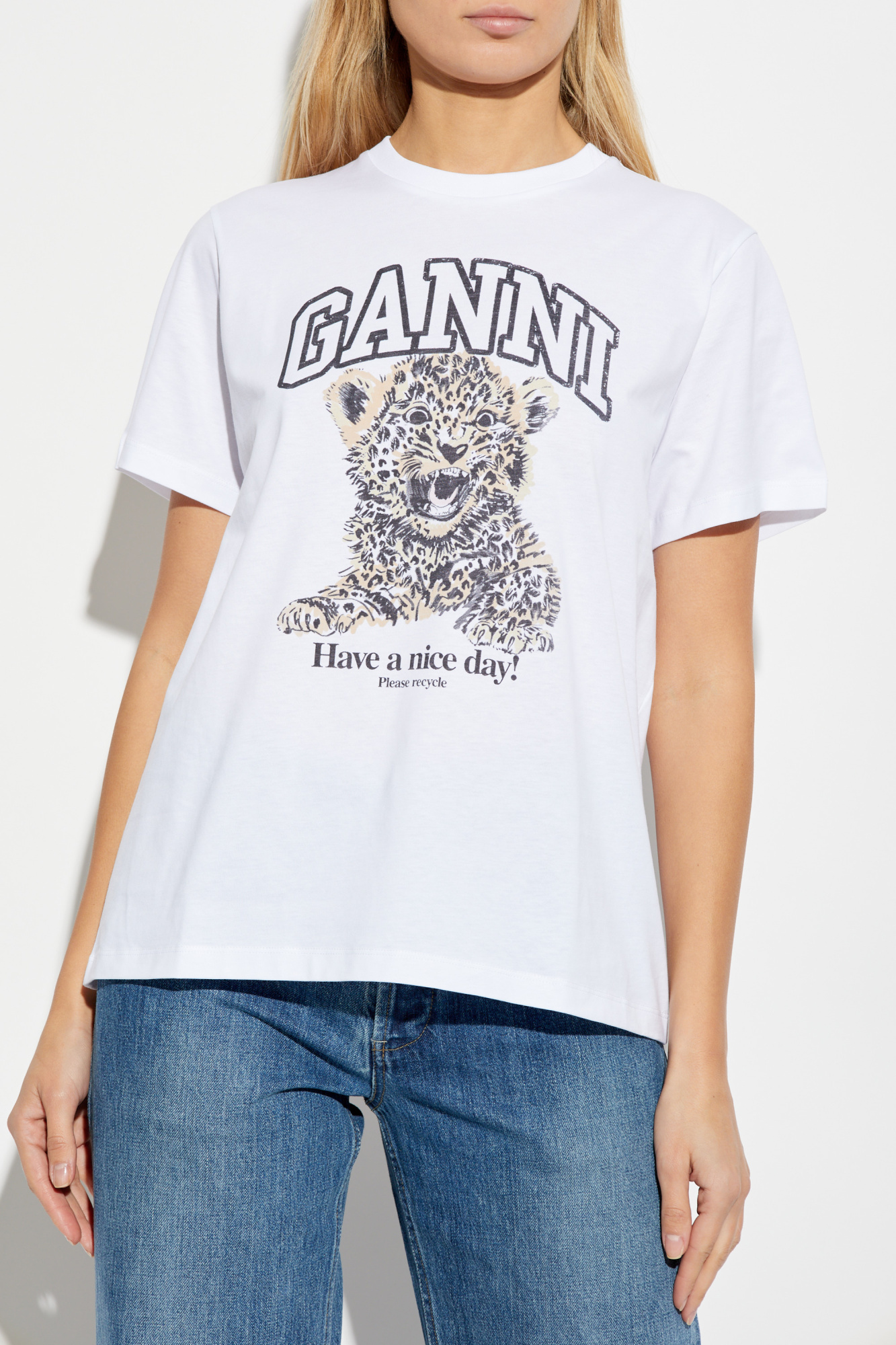 期間限定 数量限定 White AS Vitkac - Ganni print colorful with T-shirt トップス